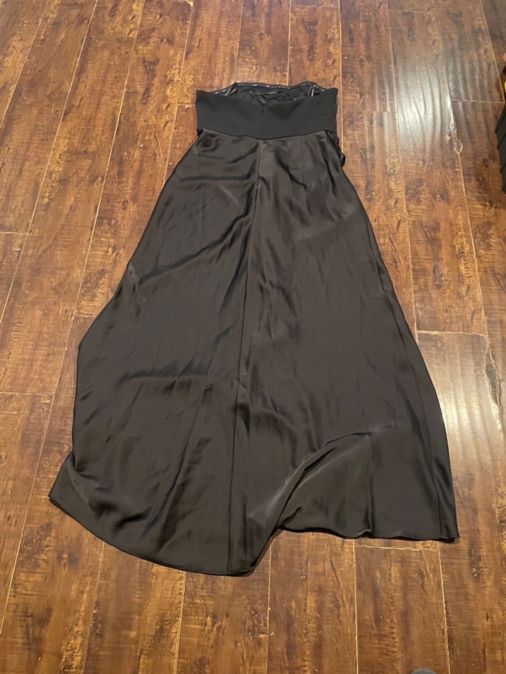 Betsy & Adam Strapless Satin Gown - Picture 6 of 8
